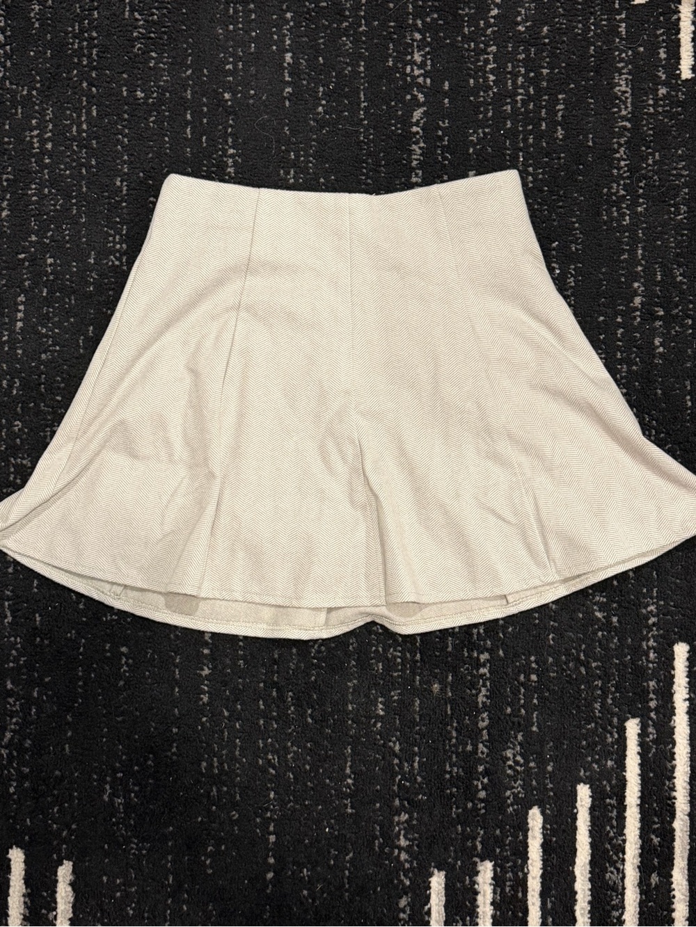 Hem & Thread (Bohme) Cream Flared Mini Skirt